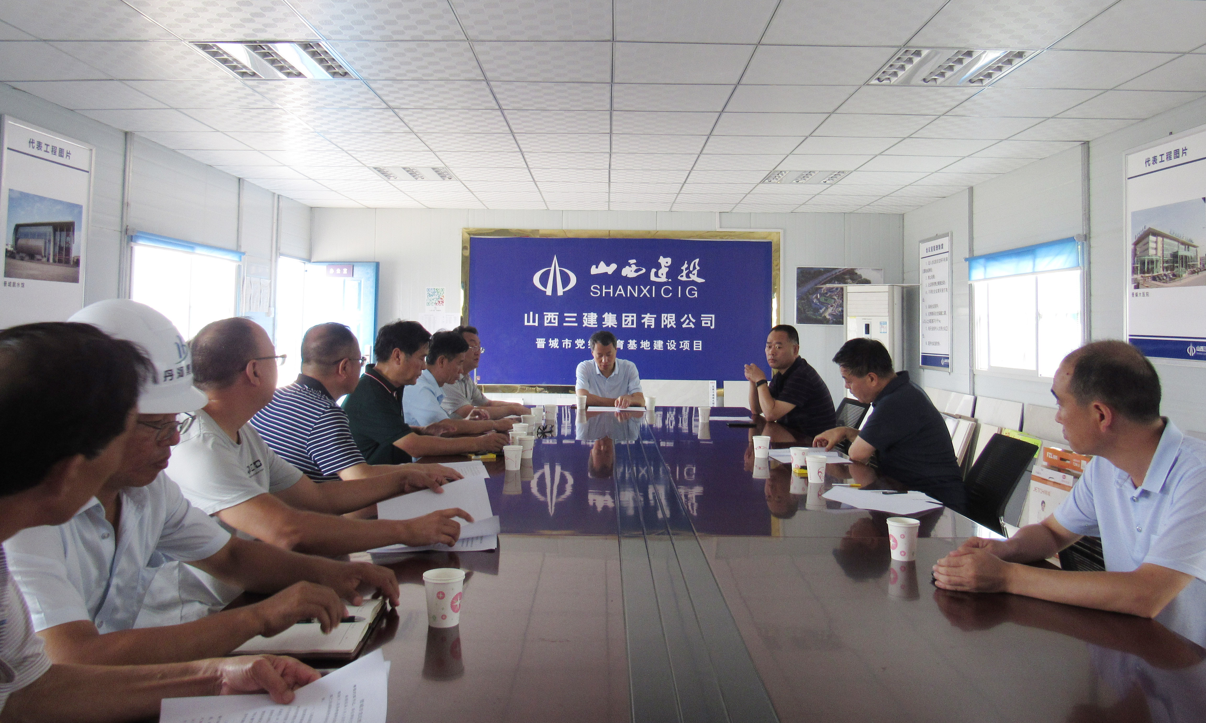 晋城市纪委书记调研山西建投三建集团承建的晋城党纪教育基地龙8项目